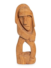 Patrociño Barela (New Mexico, 1902-1964) Untitled Wood Sculpture, Standing Figure