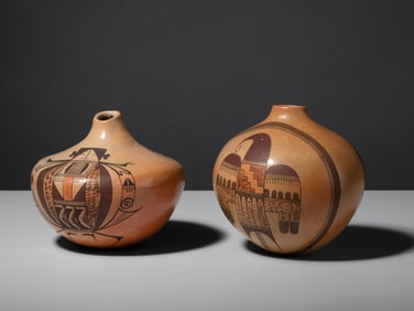 Jean Sahme Nampeyo (Hopi, b. 1948) Pottery Jars