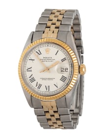 ROLEX, REF. 1603 STAINLESS STEEL AND 18K YELLOW GOLD 'DATEJUST' WATCH WITH 'BUCKLEY' DIAL AND ROLEX