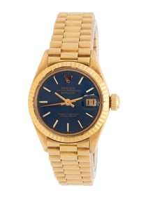 ROLEX, REF. 6917 18K YELLOW GOLD 'LADY DATEJUST' WATCH, BOX & PAPERS