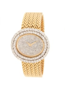 PIAGET, 18K YELLOW GOLD AND DIAMOND WATCH