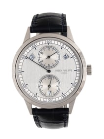 PATEK PHILIPPE, REF. 5235G 18K WHITE GOLD ANNUAL CALENDAR 'REGULATOR' WATCH