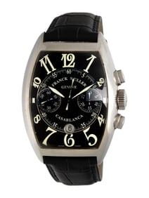 FRANCK MULLER, REF. 8885 C CC DT STAINLESS STEEL 'CASABLANCA' CHRONOGRAPH WATCH, BOX & PAPERS