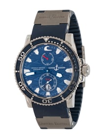 ULYSSE NARDIN, REF. 263-36 STAINLESS STEEL 'MAXI MARINE BLUE SURF' WATCH, LIMITED EDITION No.