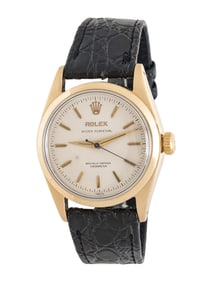 ROLEX, REF. 6634 14K YELLOW GOLD AND STAINLESS STEEL 'OYSTER PERPETUAL' WATCH