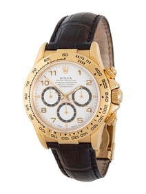 ROLEX, REF. 16518 18K YELLOW GOLD ZENITH 'DAYTONA' 'INVERTED 6' WATCH