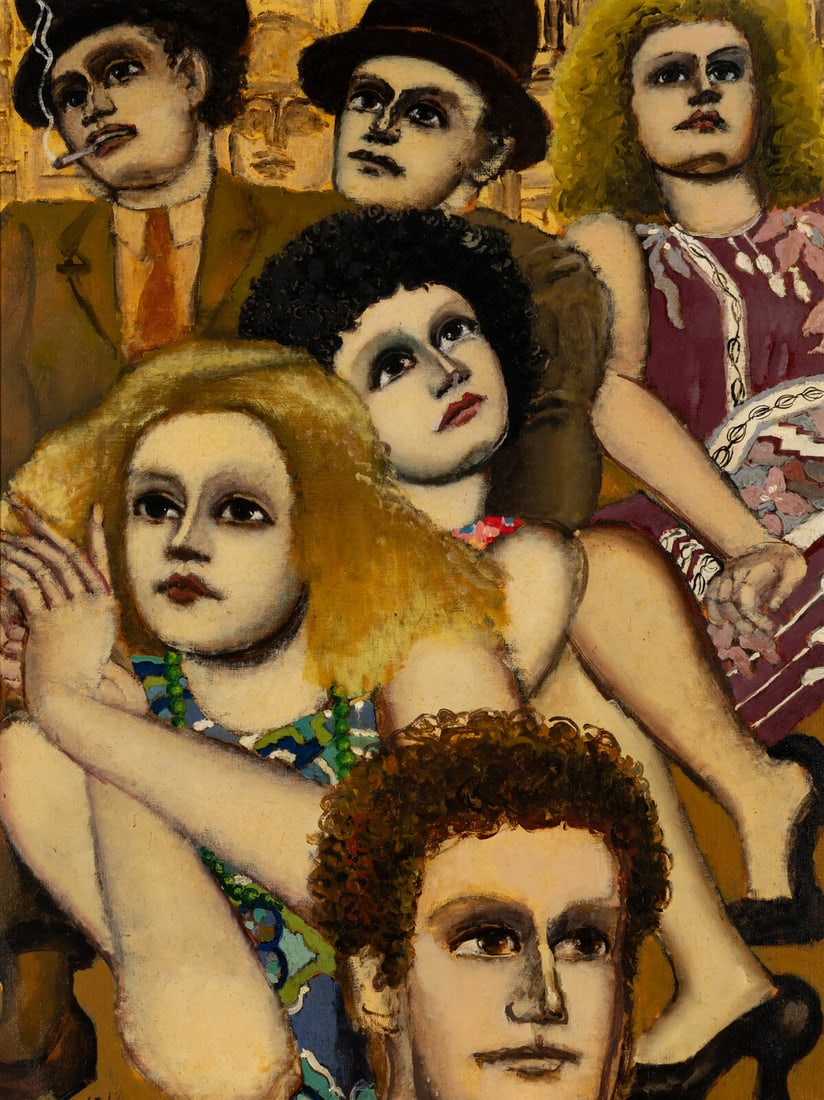 Lester F. Johnson (American, 1919-2010) Main Street #12, 1976-77: Lester F. Johnson (American, 1919-2010) Main Street #12, 1976-77 oil on canvas signed Lester Johnson (lower left); titled and dated (stretcher, verso) 40 x 30 inches. Property from a Distinguished Pri