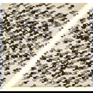 John Torreano (American, b. 1941) Grey and Black Orion, 1981: John Torreano (American, b. 1941) Grey and Black Orion, 1981 paint and glass jewels on canvas signed John Torreano, titled and dated (verso) 20 x 20 inches. The Estate of Ruth Miles Pite This lot is l