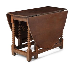 A William and Mary Oak Drop-Leaf Table