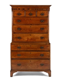 A George III Oak Chest-on-Chest