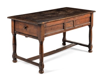 A Continental Pine and Fruitwood Work Table