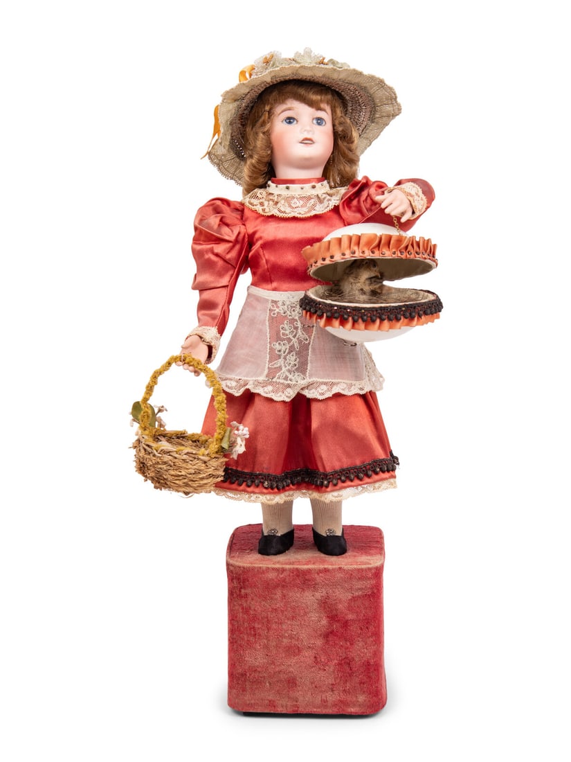 A Musical Automaton of a Girl with a Chicken and Eggs by Lambert (1 of 3)