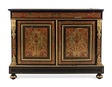 A Louis XIV Style Gilt Bronze Mounted Boulle Marquetry Cabinet