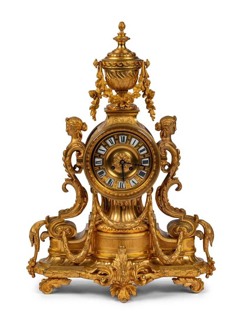 A French Gilt Bronze Mantel Clock (1 of 5)