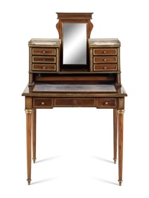 A Directoire Brass Mounted Mahogany Bonheur du Jour