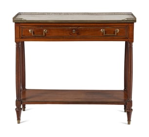 A Directoire Style Mahogany Marble-Top Console Desserte