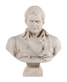 A Continental Marble Bust of Napoleon Bonaparte