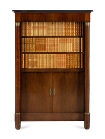 A Charles X Mahogany and Gilt-Metal Mounted Slate-Top Secrétaire à Abattant