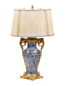 A French Gilt Bronze Mounted Chinese Export Porcelain Vase