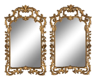 A Pair of Italian Giltwood Mirrors