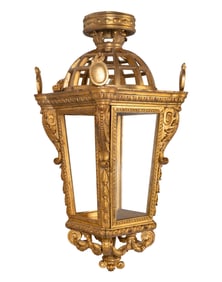 A Large Carved Giltwood Lantern from Whitemarsh Hall