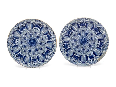 A Pair of Delft Earthenware Chargers