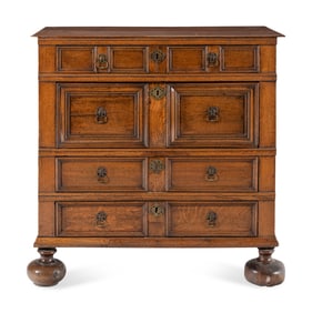 A Charles II Oak Chest of Drawers