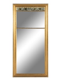 An English Giltwood and Églomisé Panel-Inset Pier Mirror