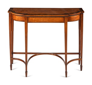 A George III Painted Satinwood Console Table