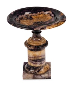 An English Carved Blue John Tazza