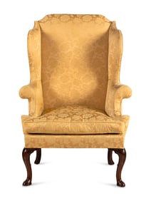 A George III Mahogany Wingback Chair