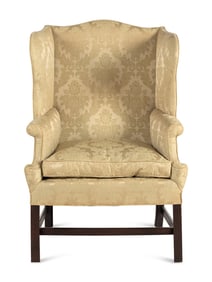 A George III Mahogany Wingback Chair