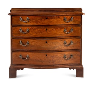A George III Mahogany Serpentine-Front Chest of Drawers