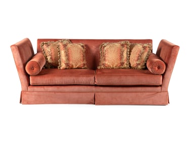 A Velvet Upholstered Knole Sofa
