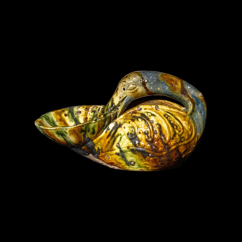 A Rare Tang Dynasty Style Sancai Glazed Duck-Form Vessel (1 of 4)