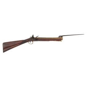 Brass Barrel Flintlock Snap Bayonet Blunderbuss by Barber & Boiler