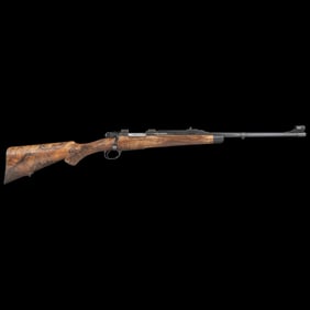 *Full Custom Stephen Heilmann Double Square Bridge Mauser 98 Rifle Engraved by R. Evans with D.