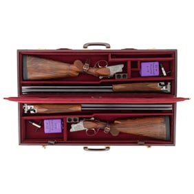 *Consecutively Numbered Pair of Browning Custom Shop B25 20 Gauge Shotguns in Travel Case