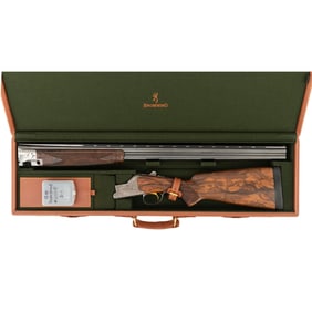 *Browning B25 Diana Grade Superposed 12 Gauge Shotgun in Travel Case - Consecutively Serial Numbered