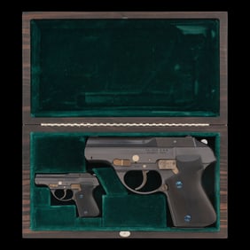 *Norton DP-75 Experimental Pistol in Custom Case with Miniature by Raymond Hutchens