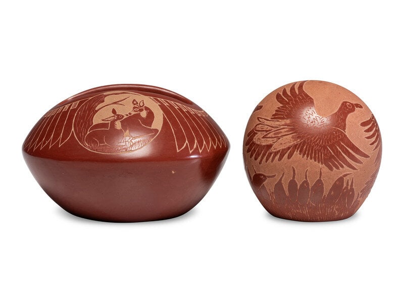 Camilio Tafoya, Sunflower
(Santa Clara, 1902-1995)
Redware Pottery Jars (1 of 3)