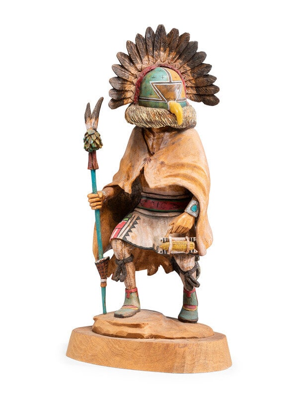 Raymond Chee (Hopi-Diné, b. 1961) Katsina, Ahola: Raymond Chee (Hopi-Diné, b. 1961) Katsina, Ahola signed and titled on base height 16 inches This lot is located in Cincinnati. Condition Ple