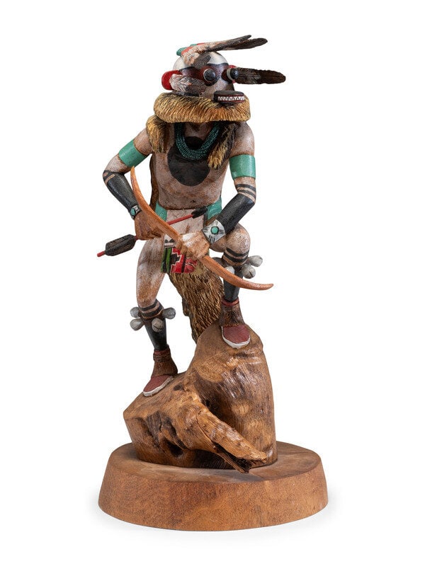 Raymond Chee (Hopi-Diné, b. 1961) Katsina, Wildcat: Raymond Chee (Hopi-Diné, b. 1961) Katsina, Wildcat signed and titled on base height 12-1/2 inches This lot is located in Cincinnati. Condition Please