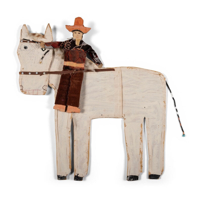 Mamie Deschillie
(Diné, 1920-2010)
untitled, horse and cowboy (1 of 2)