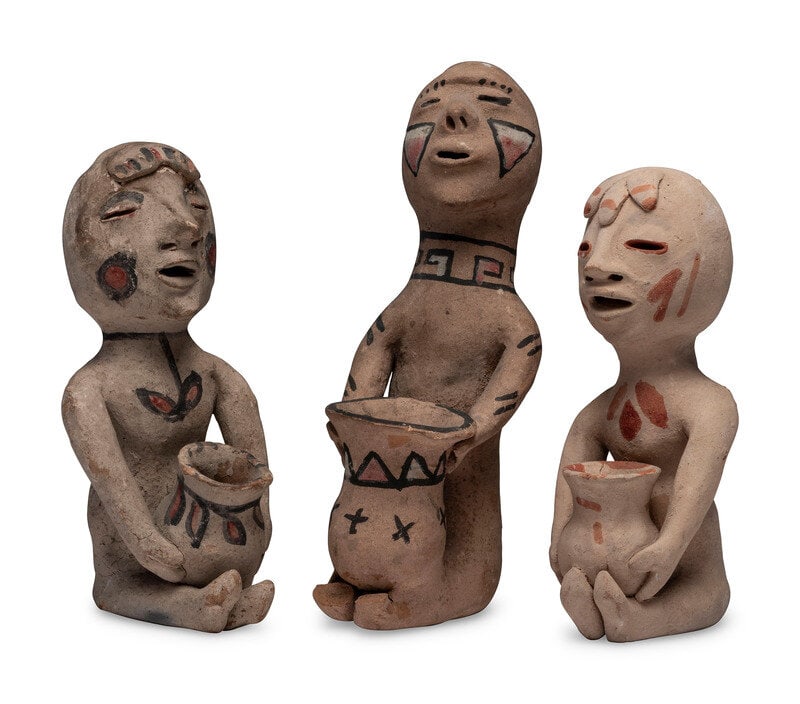 Tesuque Pottery Rain God Figures (1 of 3)