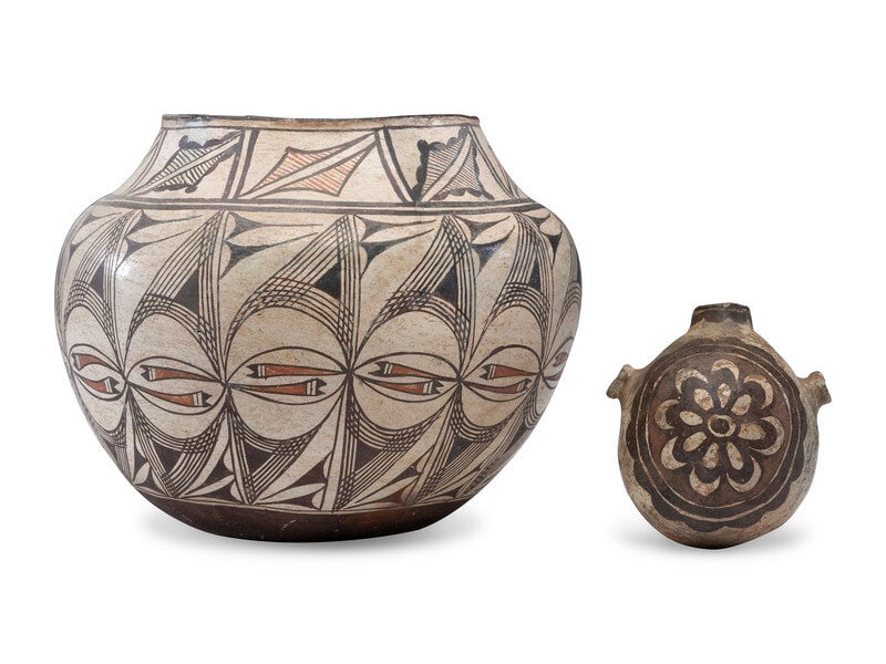 Zuni Pottery Jar and Canteen  (1 of 3)