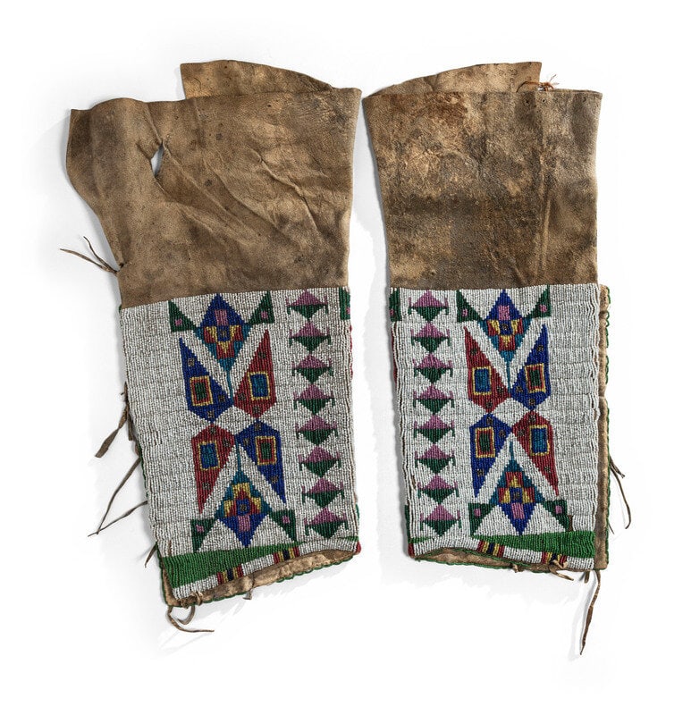Sioux Beaded Hide Leggings (1 of 3)