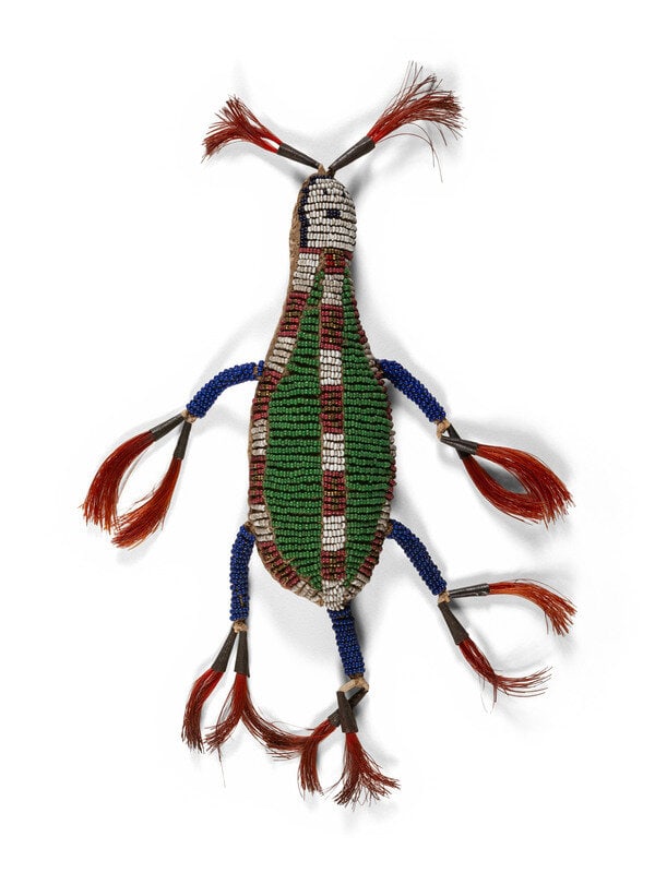 Plains Beaded Hide Umbilical Cord Fetish (1 of 2)