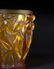 766: A Lalique Molded and Frosted Amber Glass Vase, Hei - 2