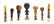 1442: A Collection of Five Turned Wood Seals, Height of